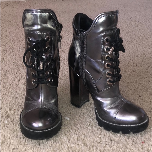 guess silver boots